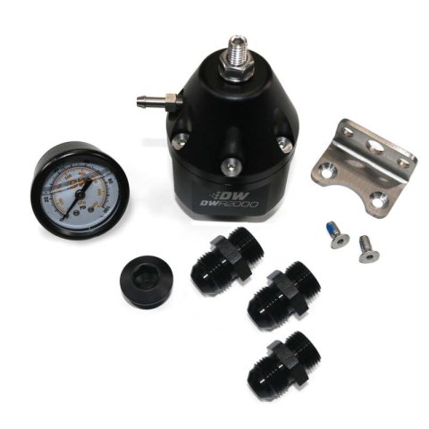 DeatschWerks DWR2000 AFPR + Pressure Gauge + 10AN & 8AN Fittings - Anodized Black thumbnail 2