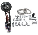 DeatschWerks X2 Series Fuel Pump Hanger w/ Dual DW420 Pumps/PTFE Plumbing kit for 92-00 Honda Civic thumbnail 1