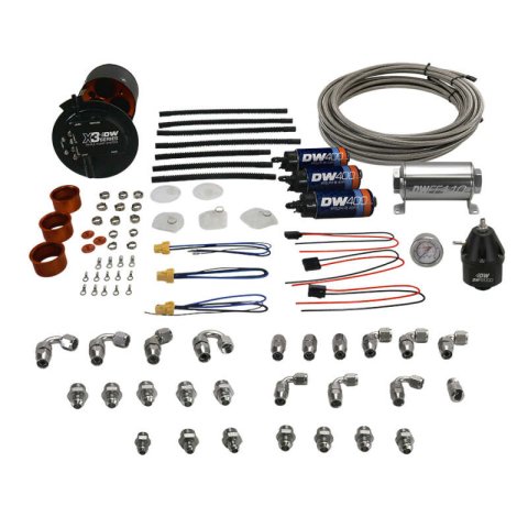 DeatschWerks X3 Series Fuel Pump Module w/ Triple DW400 Pumps/PTFE Plumbing Kit 11-24 Ford Mustang thumbnail 2
