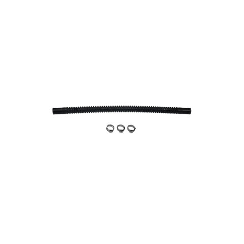 DeatschWerks Convoluted Tubing 230mm Length x 8mm ID Side 1 x 10mm ID Side 2 - Black