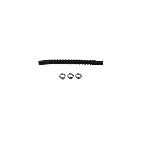 DeatschWerks Convoluted Tubing 150mm Length x 10mm ID Side 1 x 10mm ID Side 2 - Black
