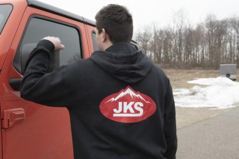 JKS Manufacturing Zippered Black Hoodie - Medium thumbnail 1