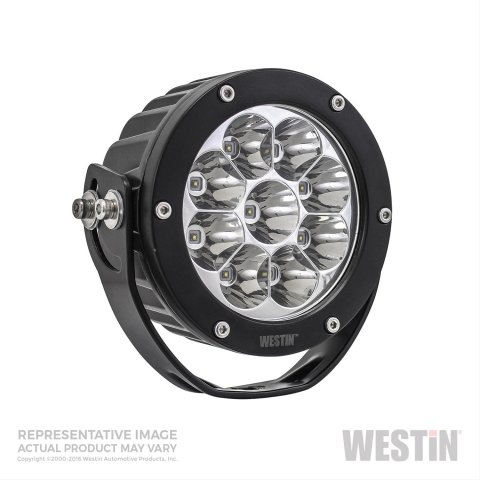 Westin Axis LED Auxiliary Light 4.75 inch Round Flood w/3W Osram (Set of 2) - Black thumbnail 1