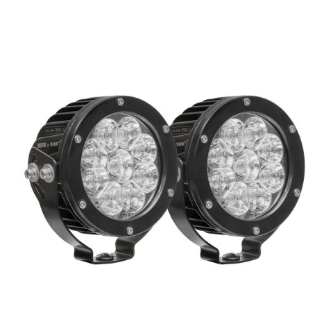Westin Axis LED Auxiliary Light 4.75 inch Round Flood w/3W Osram (Set of 2) - Black thumbnail 2