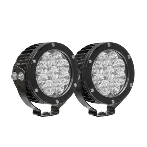 Westin Axis LED Auxiliary Light 4.75 inch Round Flood w/3W Osram (Set of 2) - Black thumbnail 3