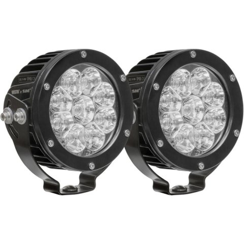 Westin Axis LED Auxiliary Light 4.75 inch Round Flood w/3W Osram (Set of 2) - Black thumbnail 4