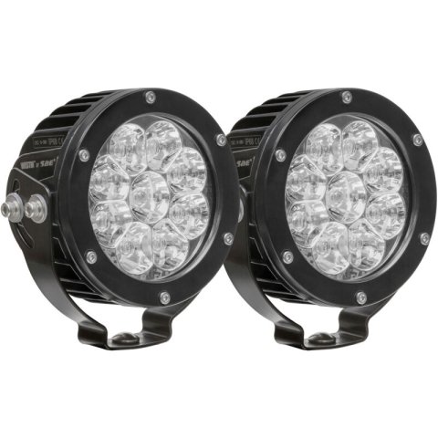 Westin Axis LED Auxiliary Light 4.75 inch Round Flood w/3W Osram (Set of 2) - Black thumbnail 9