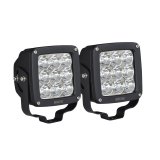 Westin Axis LED Auxiliary Light 4.5 inch x 4.5 inch Square Spot w/3W Osram (Set of 2) - Black thumbnail 3