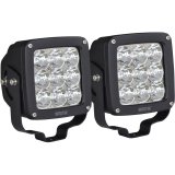 Westin Axis LED Auxiliary Light 4.5 inch x 4.5 inch Square Spot w/3W Osram (Set of 2) - Black thumbnail 4