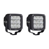 Westin Axis LED Auxiliary Light 4.5 inch x 4.5 inch Square Spot w/3W Osram (Set of 2) - Black thumbnail 5