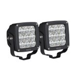 Westin Axis LED Auxiliary Light 4.5 inch x 4.5 inch Square Flood w/3W Osram (Set of 2) - Black thumbnail 3