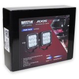 Westin Axis LED Auxiliary Light 4.5 inch x 4.5 inch Square Flood w/3W Osram (Set of 2) - Black thumbnail 8