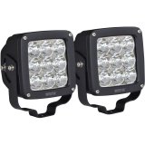 Westin Axis LED Auxiliary Light 4.5 inch x 4.5 inch Square Flood w/3W Osram (Set of 2) - Black thumbnail 9