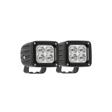 Westin Quadrant LED Auxiliary Light 3 inch x 2.5 inch Flood w/5W Cree (Set of 2) - Black thumbnail 2