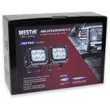Westin Quadrant LED Auxiliary Light 3 inch x 2.5 inch Flood w/5W Cree (Set of 2) - Black thumbnail 6