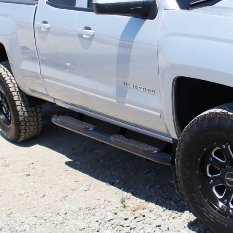 Westin 2014-2018 Chevrolet/GMC Silverado Sierra 1500 Dbl Cab PRO TRAXX 4 Oval Nerf Step Bars - Black thumbnail 8