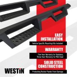 Westin/HDX 07-18 Chevy/GMC Silv/Sierra 15/25/3500 Crew Cab Drop Nerf Step Bars - Textured Black thumbnail 1