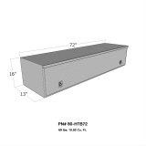 Westin/Brute HD Top Sider 13in x 72in w/flip up Door - Aluminum thumbnail 1