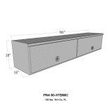 Westin/Brute High Cap HD Top Sider 16in x 96in w/flip up Doors - Aluminum thumbnail 6
