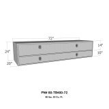 Westin/Brute High Cap 72in Stake Bed Contractor TopSider w/ Doors - Aluminum thumbnail 7