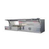 Westin/Brute High Cap 72in Stake Bed Contractor TopSider w/ Bottom Drawers - Aluminum thumbnail 1