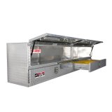 Westin/Brute High Cap 96in Stake Bed Contractor TopSider w/ Bottom Drawers - Aluminum thumbnail 4