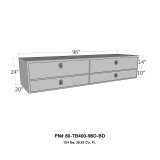 Westin/Brute High Cap 96in Stake Bed Contractor TopSider w/ Bottom Drawers - Aluminum thumbnail 5