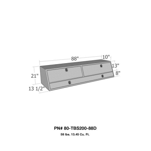 Westin/Brute Contractor TopSider 88in w/ Doors - Aluminum thumbnail 6