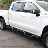 Westin 2019 Chevrolet Silverado/Sierra 1500 (5.5ft) Drop Wheel to Wheel Nerf Step Bars - Txt Black thumbnail 4