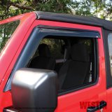 Westin 2018-2019 Jeep Wrangler JL Wade Slim Wind Deflector 2pc - Smoke thumbnail 2