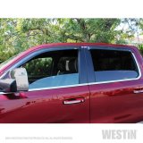 Westin 2019 RAM 1500 Crew Cab (Non Classic) Slim Wind Deflector 4pc - Smoke thumbnail 3