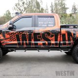Westin/HDX 17-18 Ford F-250/350 Crew Cab (6.75ft Bed) Stainless Drop Nerf Step Bars - Textured Black thumbnail 1