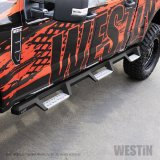 Westin/HDX 17-18 Ford F-250/350 Crew Cab (6.75ft Bed) Stainless Drop Nerf Step Bars - Textured Black thumbnail 2