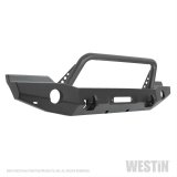 Westin 07-18 Jeep Wrangler JK WJ2 Full Width Front Bumper w/Bull Bar Textured Black thumbnail 1