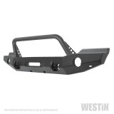 Westin 07-18 Jeep Wrangler JK WJ2 Full Width Front Bumper w/Bull Bar Textured Black thumbnail 4