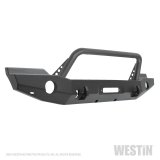 Westin 07-18 Jeep Wrangler JK WJ2 Full Width Front Bumper w/Bull Bar Textured Black thumbnail 5