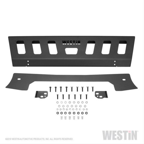 Westin 18-19 Jeep Wrangler JL Front Bumper Skid Plate - Textured Black thumbnail 1