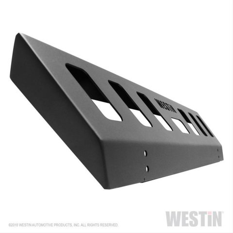 Westin 18-19 Jeep Wrangler JL Front Bumper Skid Plate - Textured Black thumbnail 2