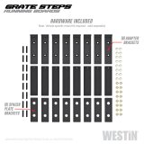Westin Grate Steps Running Boards 75 in - Textured Black thumbnail 5