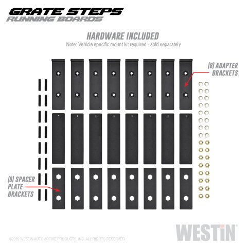 Westin Grate Steps Running Boards 79 in - Textured Black thumbnail 7