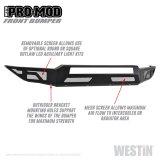 Westin Pro-Mod Front Bumpers for 2017-2022 F-250 SUPER DUTY, F-350 DUTY - 58-41175 Bumper, Pro-Mod, Fabricated, Steel, Black Textured Powdercoated, Ford, Each thumbnail 3