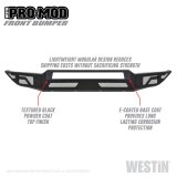 Westin Pro-Mod Front Bumpers for 2017-2022 F-250 SUPER DUTY, F-350 DUTY - 58-41175 Bumper, Pro-Mod, Fabricated, Steel, Black Textured Powdercoated, Ford, Each thumbnail 4