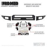 Westin Pro-Mod Front Bumpers for 2017-2022 F-250 SUPER DUTY, F-350 DUTY - 58-41175 Bumper, Pro-Mod, Fabricated, Steel, Black Textured Powdercoated, Ford, Each thumbnail 7