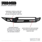 Westin Pro-Mod Front Bumpers for 2017-2022 F-250 SUPER DUTY, F-350 DUTY - 58-41175 Bumper, Pro-Mod, Fabricated, Steel, Black Textured Powdercoated, Ford, Each thumbnail 8