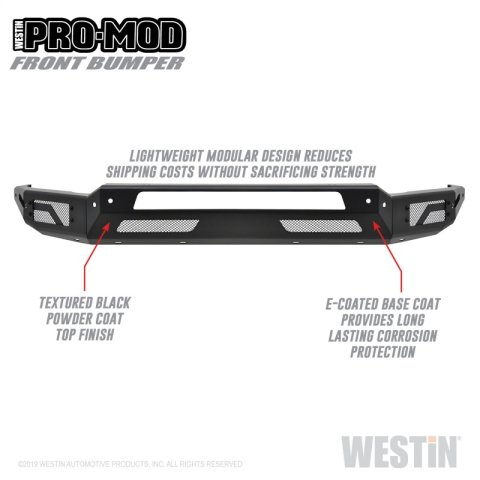 Westin 2010-2019 Dodge Ram 2500/3500 ( Old Body Style ) Pro-Mod Front Bumper - Textured Black thumbnail 9