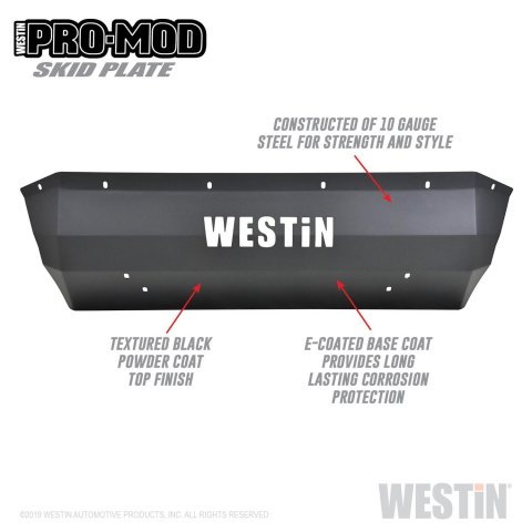 Westin 18-19 Ford F-250/350 Pro-Mod Skid Plate - Textured Black thumbnail 3