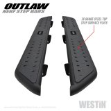 Westin 14-18 Chevrolet/GMC Silv/Seirra 1500 Double Cab Outlaw Nerf Step Bars - Textured Black thumbnail 7