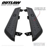Westin 05-19 Toyota Tacoma Double Cab Outlaw Nerf Step Bars thumbnail 4