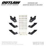 Westin 05-19 Toyota Tacoma Double Cab Outlaw Nerf Step Bars thumbnail 7