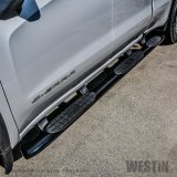 Westin 2019 Chevrolet Silverado Double Cab w/ 6.5in Bed PRO TRAXX 5 W2W Oval Nerf Step Bars - Black thumbnail 1